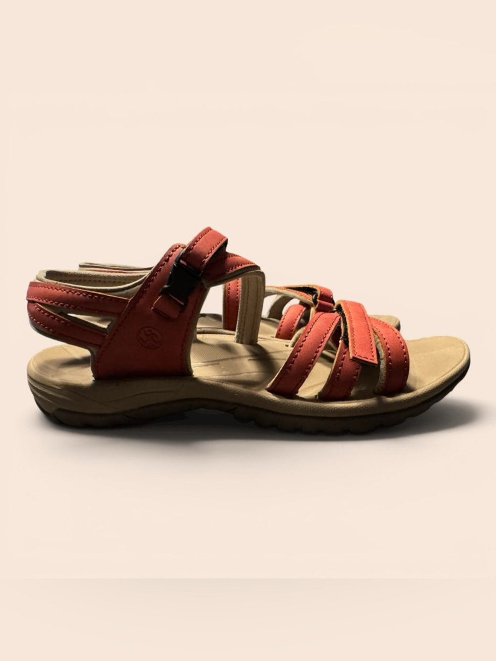 Northside Colette Open Toe Sandal Comfort Walk Coral Strappy Sz 8 - Picture 6 of 13
